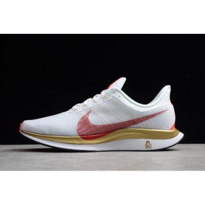 Nike Erkek Air Zoom Pegasus 35 Turbo 2.0 Beyaz / Kırmızı / Altın Koşu Ayakkabısı Türkiye - 2JRTYRP1